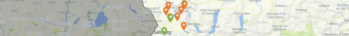 Kartenansicht für Apotheken-Notdienste in der Nähe von Straßwalchen (Salzburg-Umgebung, Salzburg)